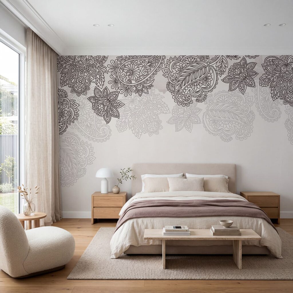 Motivos paisley no topo — interior 1