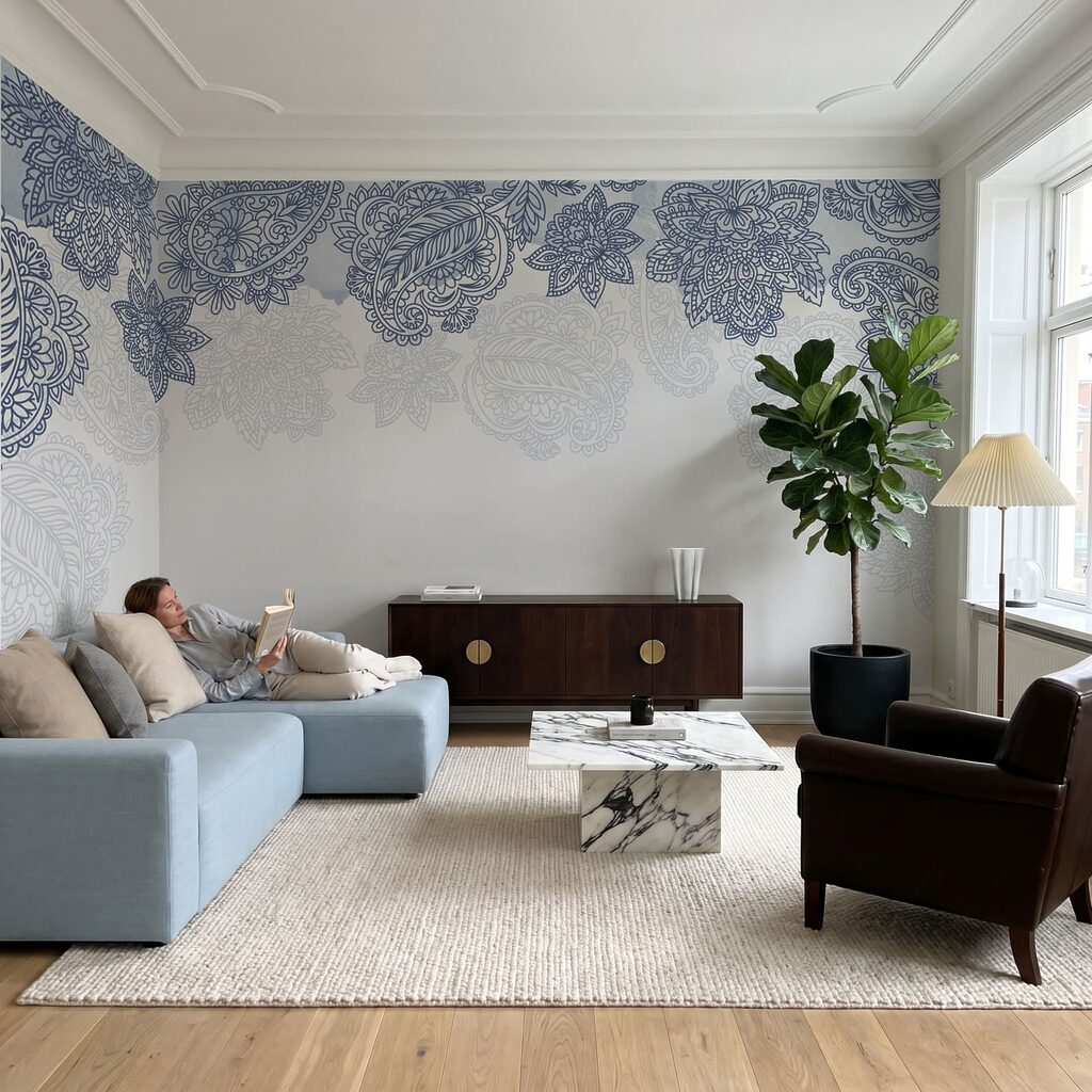 Motivos paisley no topo — interior 3