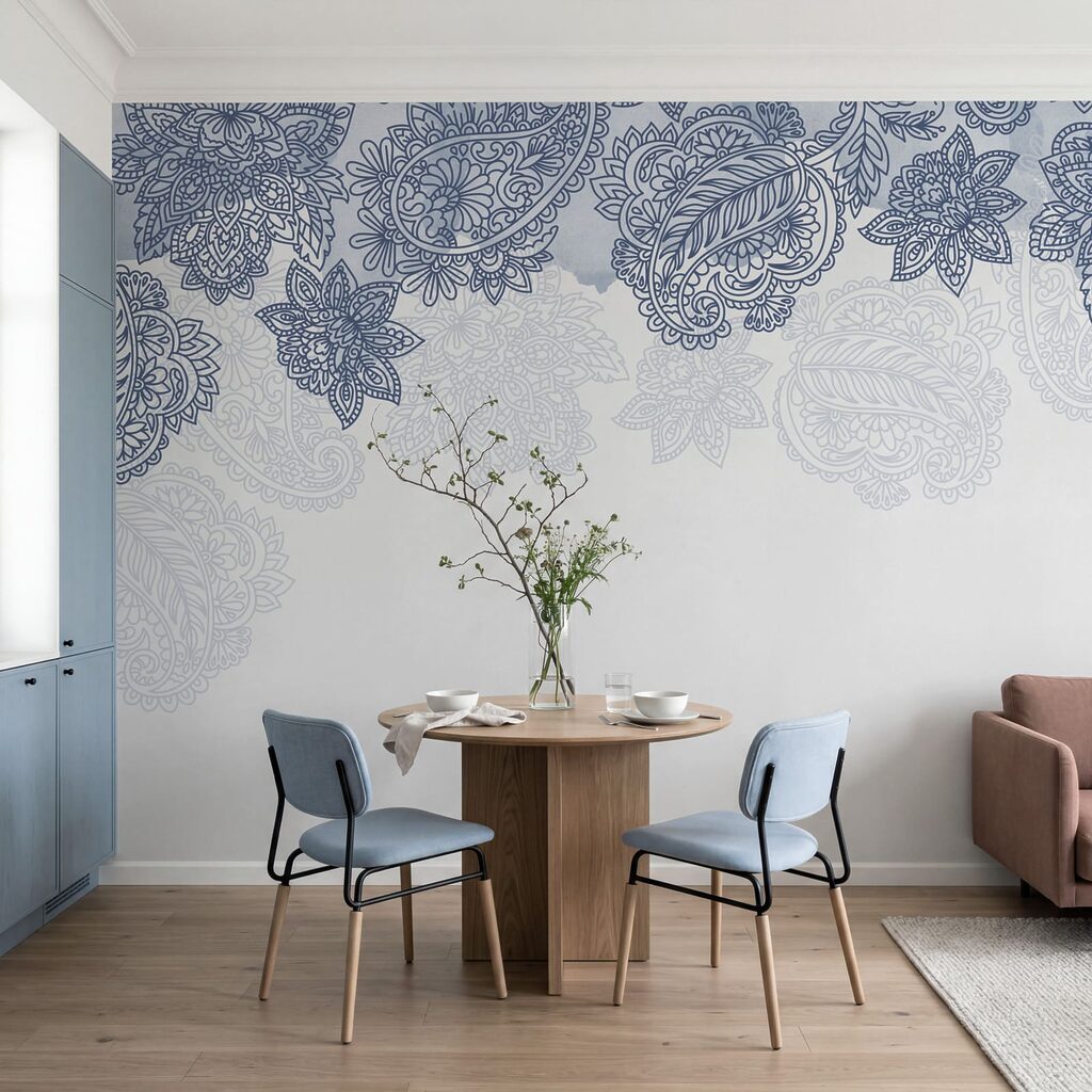 Motivos paisley no topo — interior 1