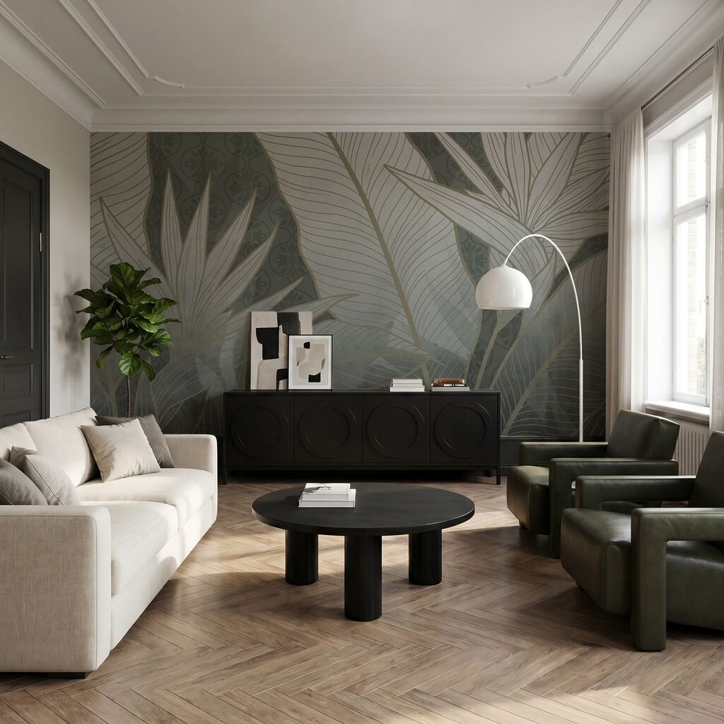 Folhas tropicais com nervuras — interior 2