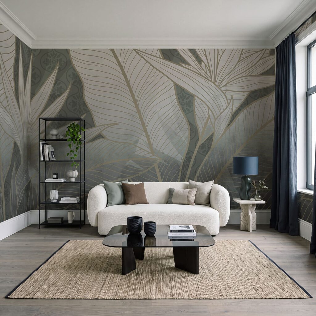 Folhas tropicais com nervuras — interior 3