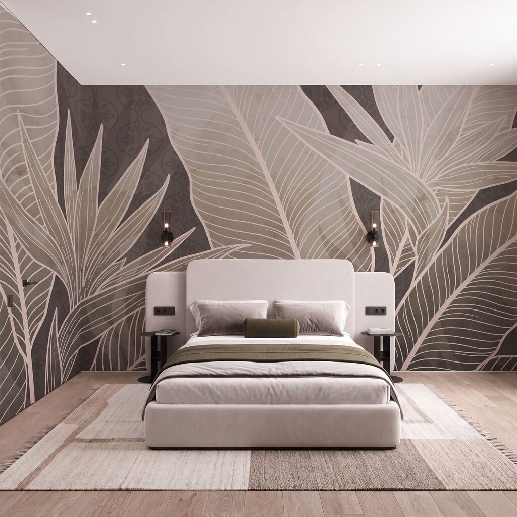 Folhas tropicais com nervuras — interior 2