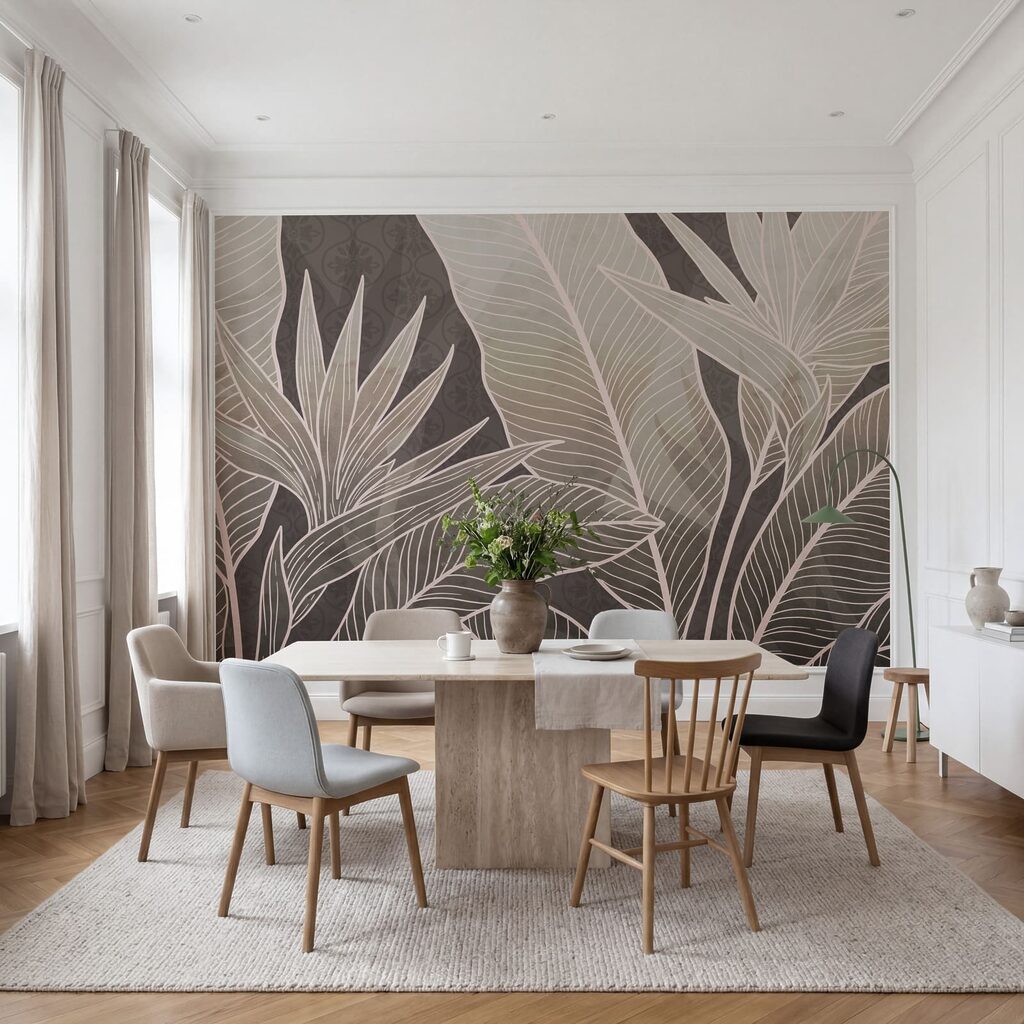 Folhas tropicais com nervuras — interior 4
