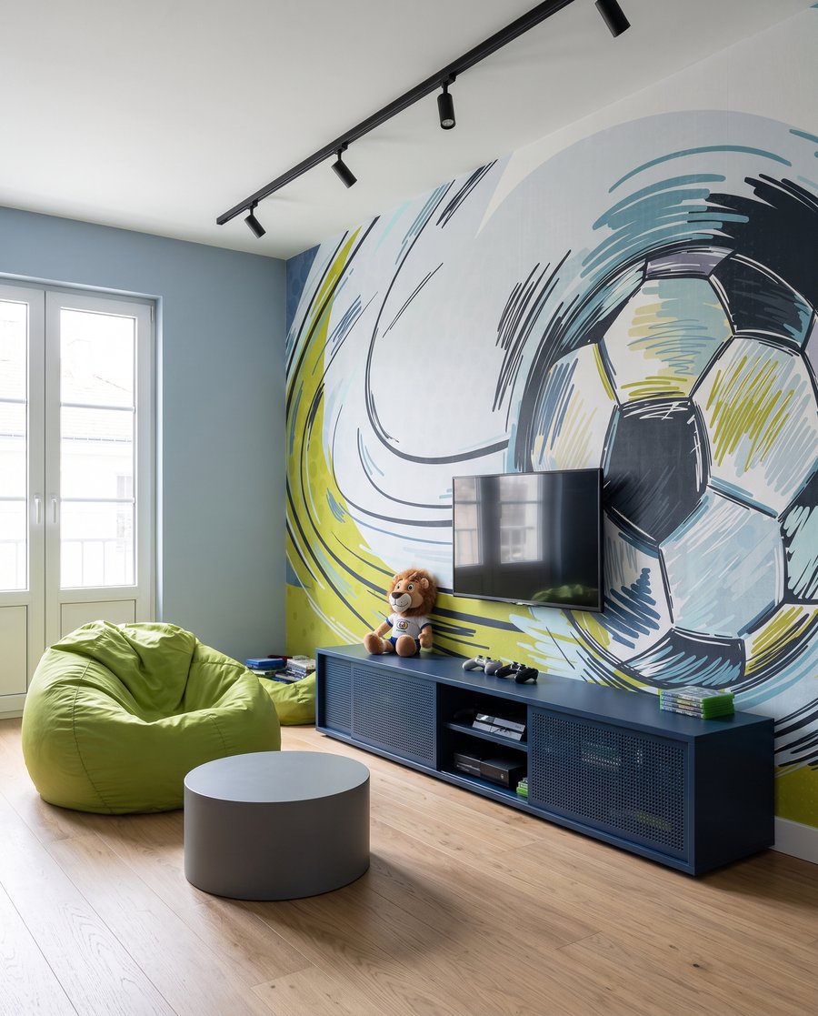 Futebol num arco — interior 4