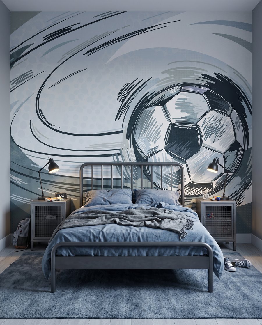 Futebol num arco num interior