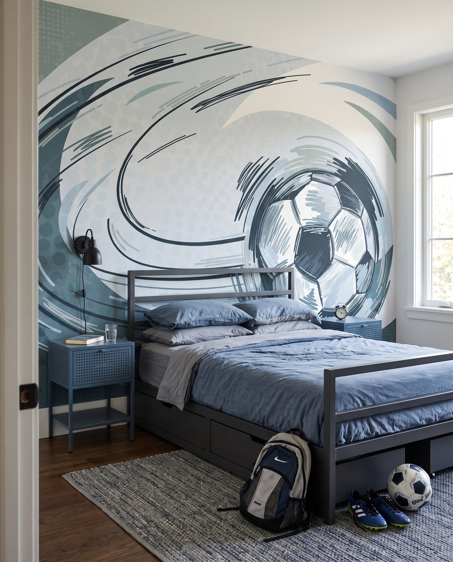 Futebol num arco — interior 2