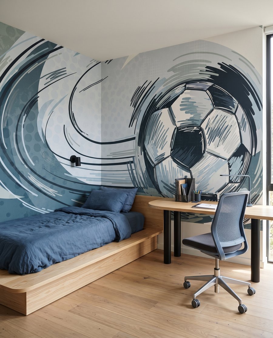 Futebol num arco — interior 3