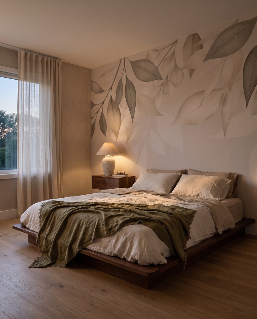 Ramos de folhas pendentes — interior 2