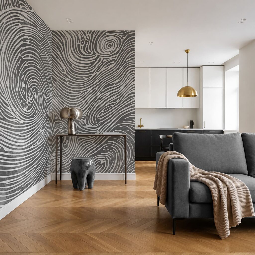 Espirais em linhas onduladas — interior 1