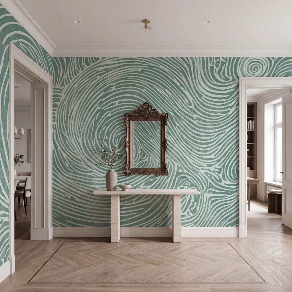 Espirais em linhas onduladas — interior 3