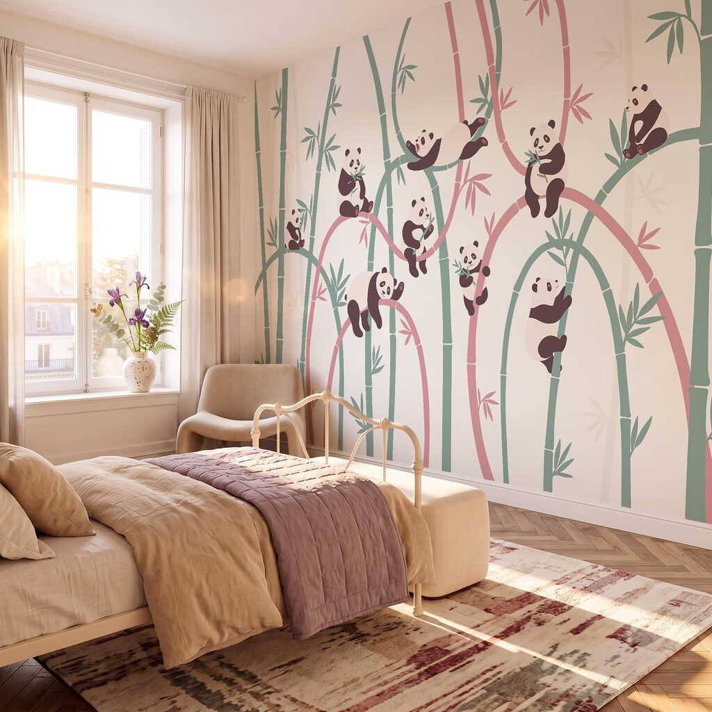 Pandas entre bambus — interior 1