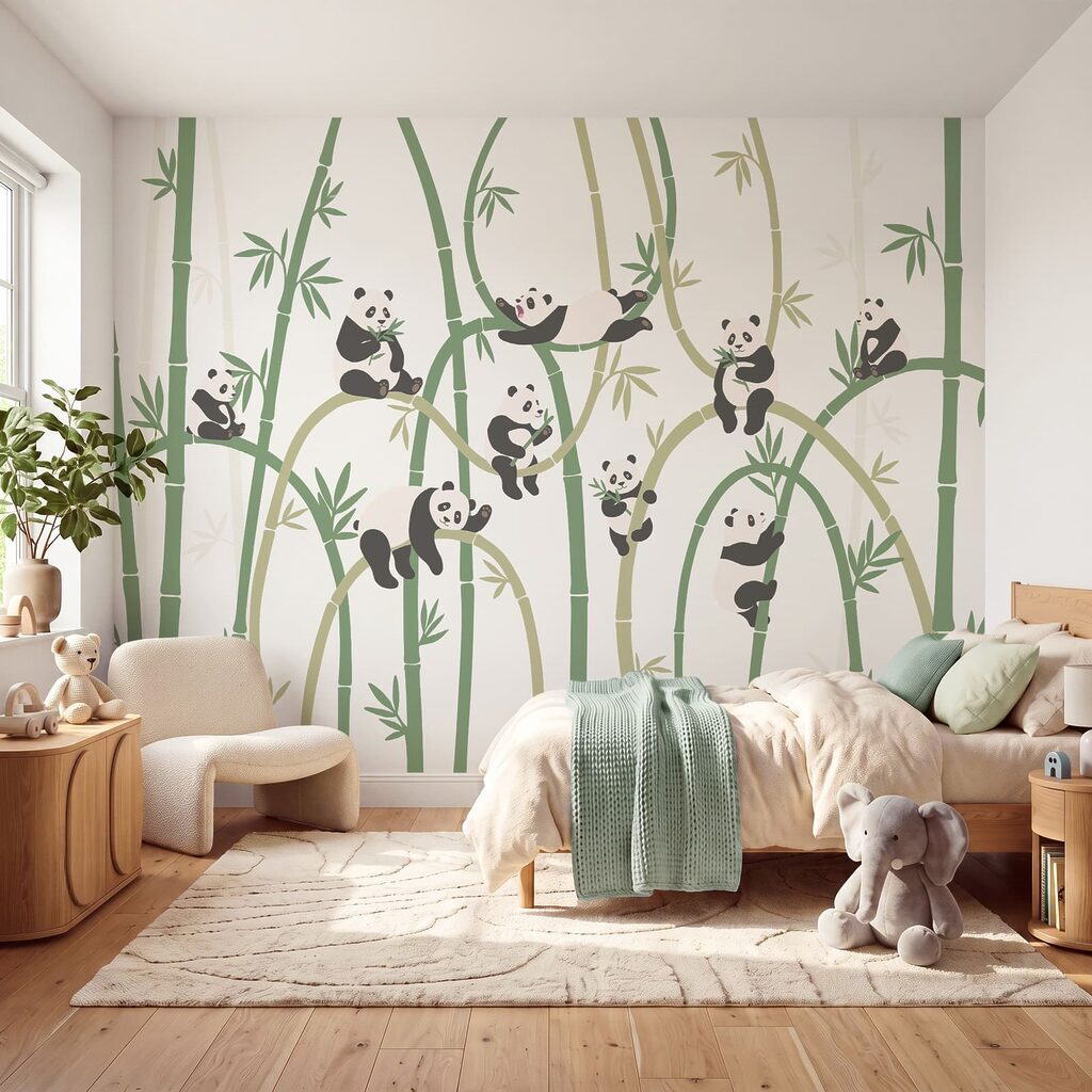 Pandas entre bambus — interior 1