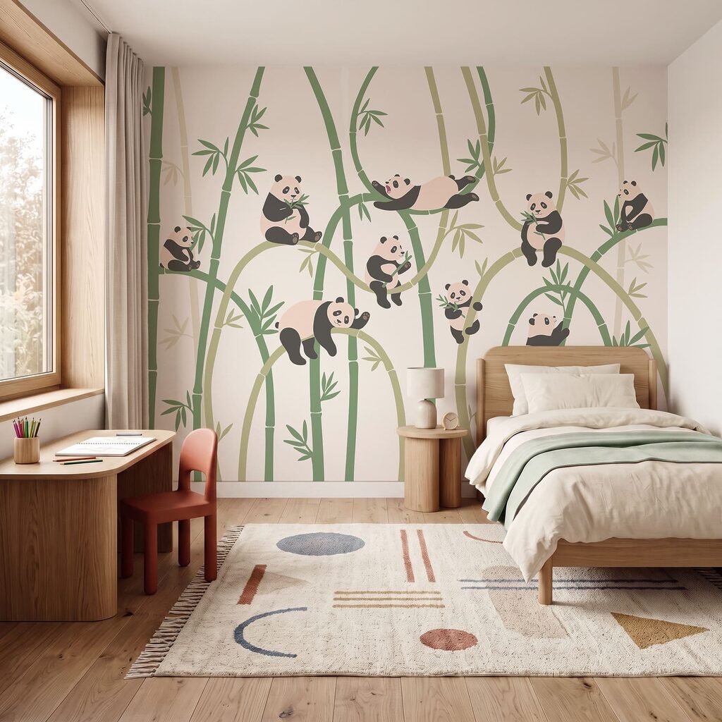 Pandas entre bambus — interior 3