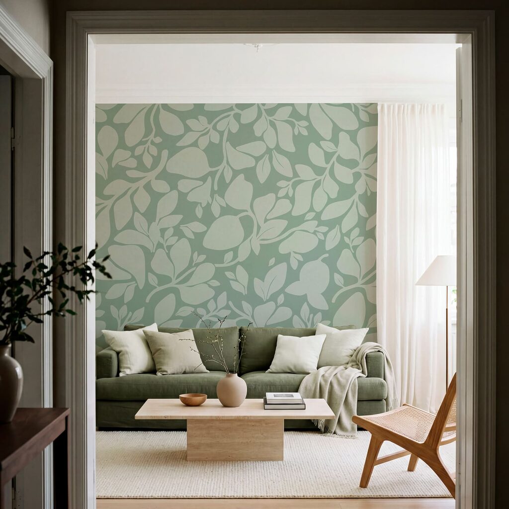 Folhas em silhueta — interior 1