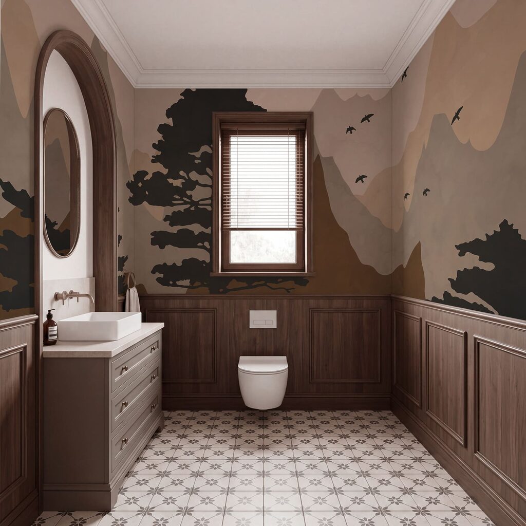Pinheiros em montanhas — interior 3