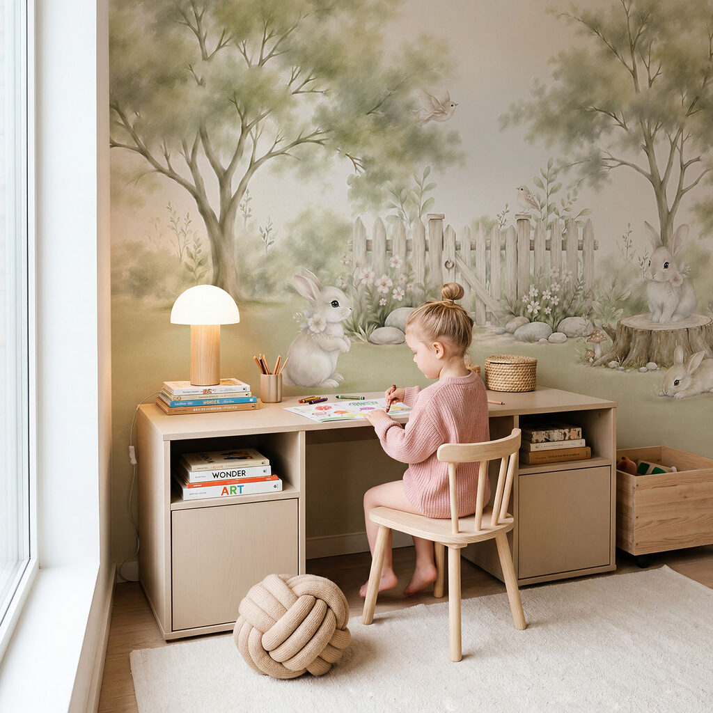 Coelhos junto ao portão — interior 3