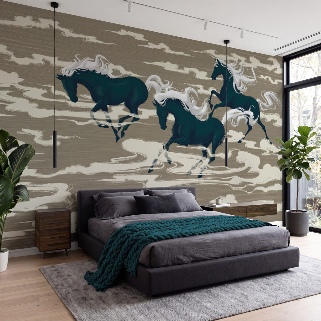 Cavalos entre nuvens — interior 1