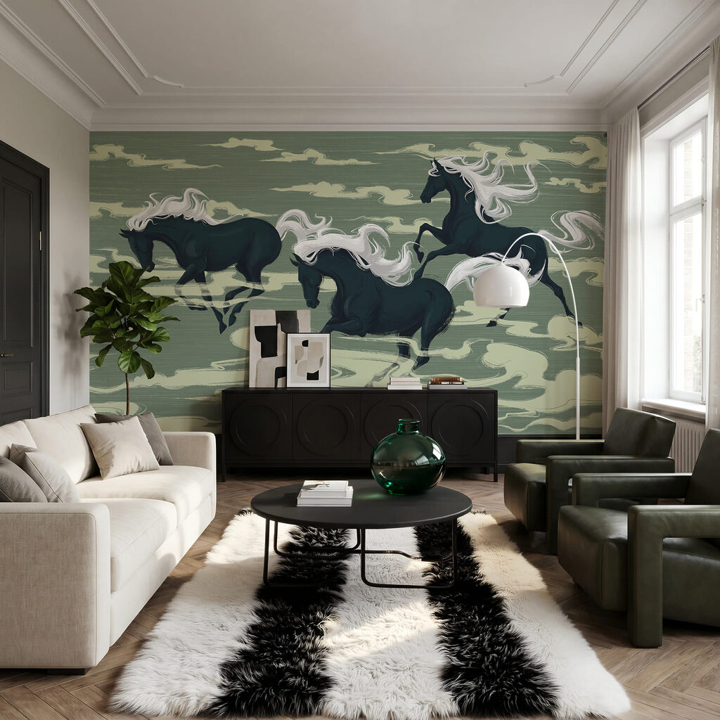 Cavalos entre nuvens — interior 1