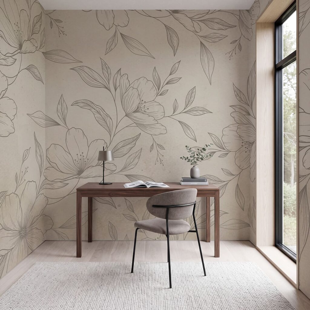 Flores de traço fino — interior 7