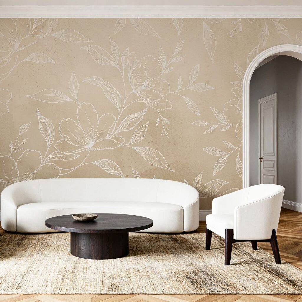 Flores de traço fino — interior 1