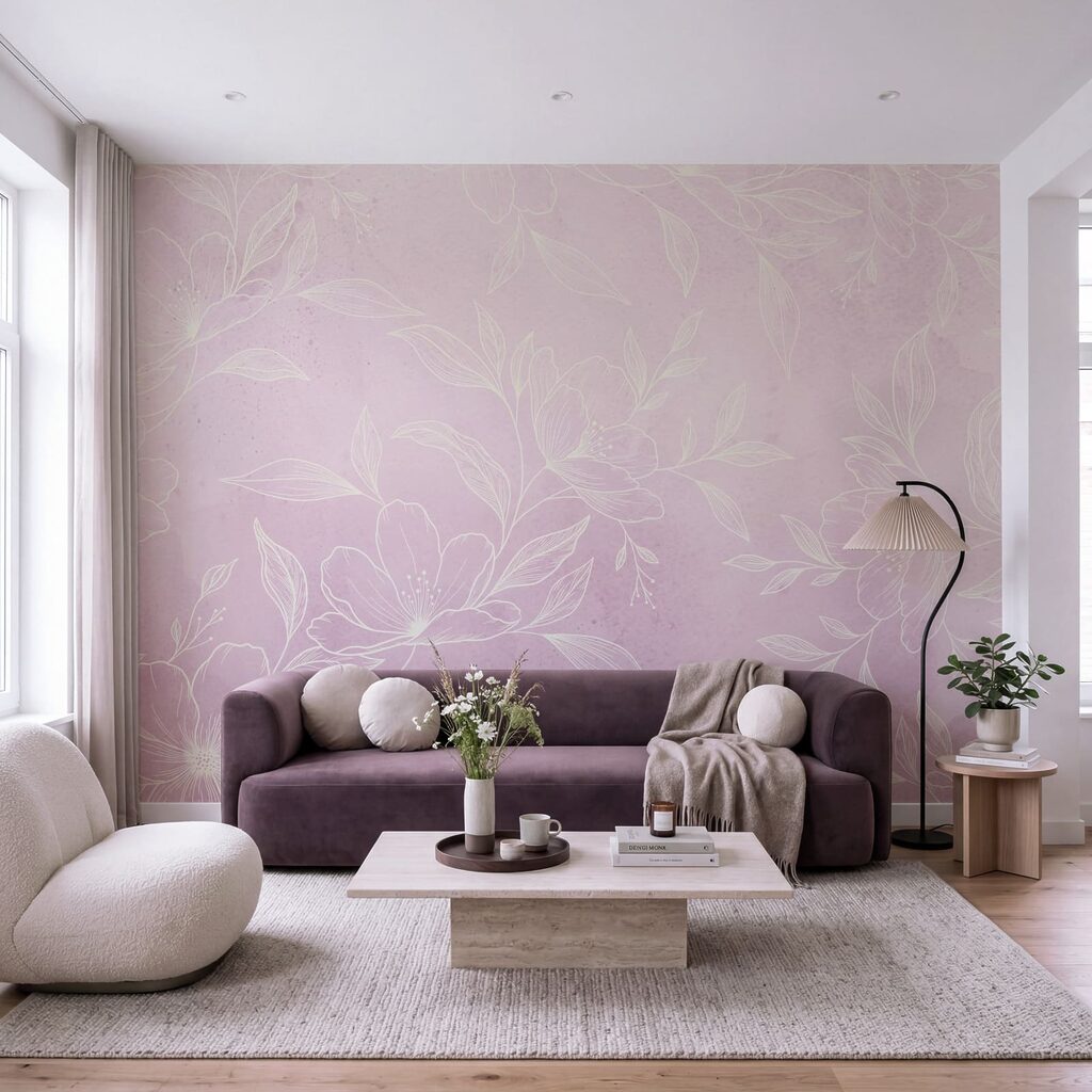 Flores de traço fino — interior 2