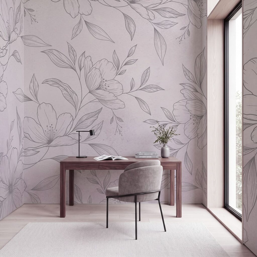Flores de traço fino — interior 3