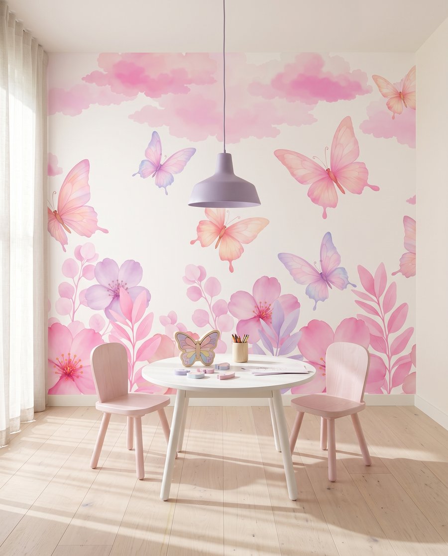 Borboletas sobre flores — interior 2