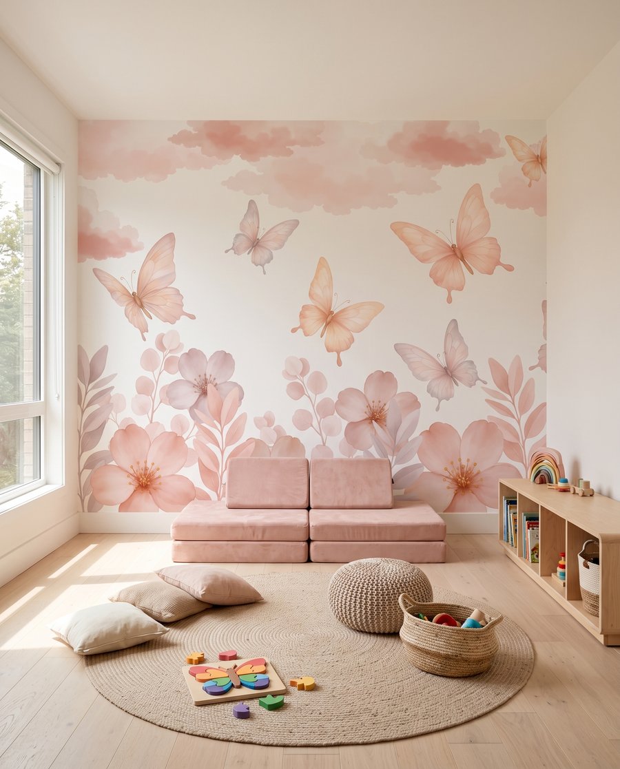 Borboletas sobre flores — interior 2