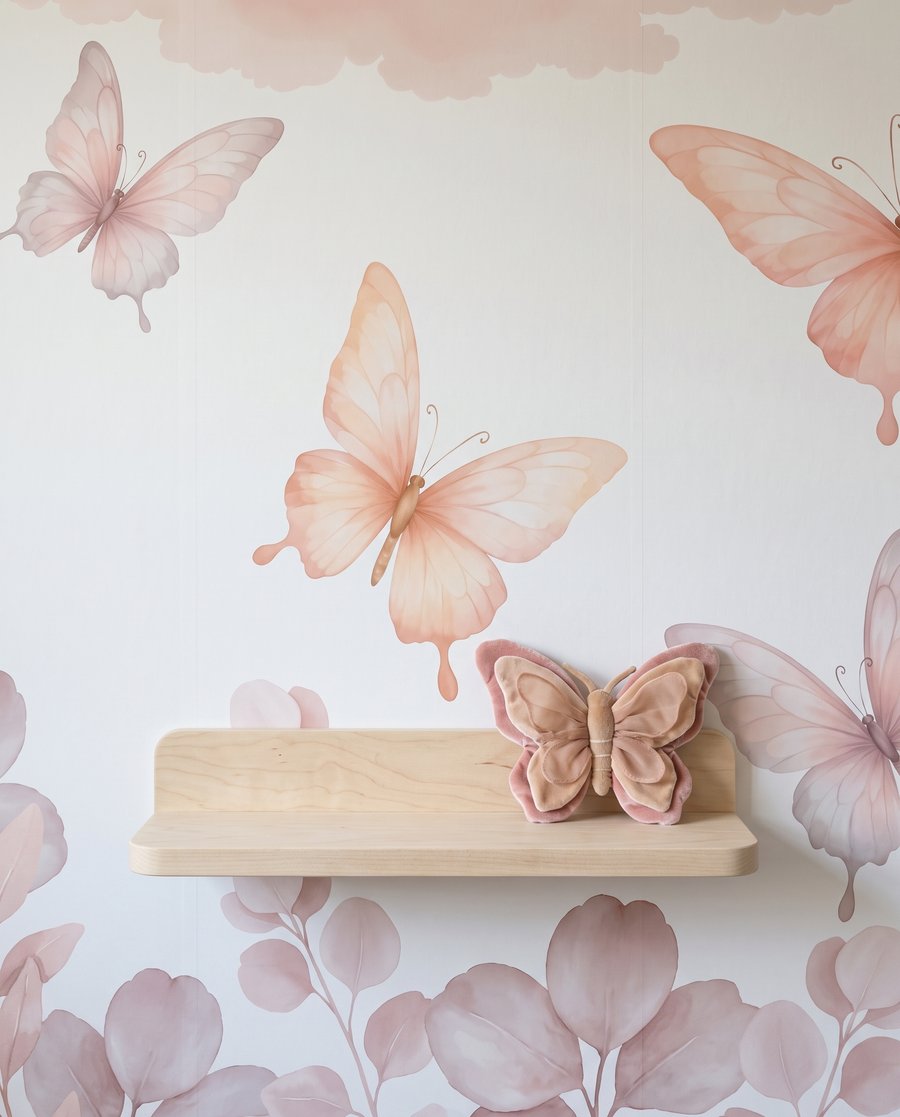 Borboletas sobre flores — detalhe
