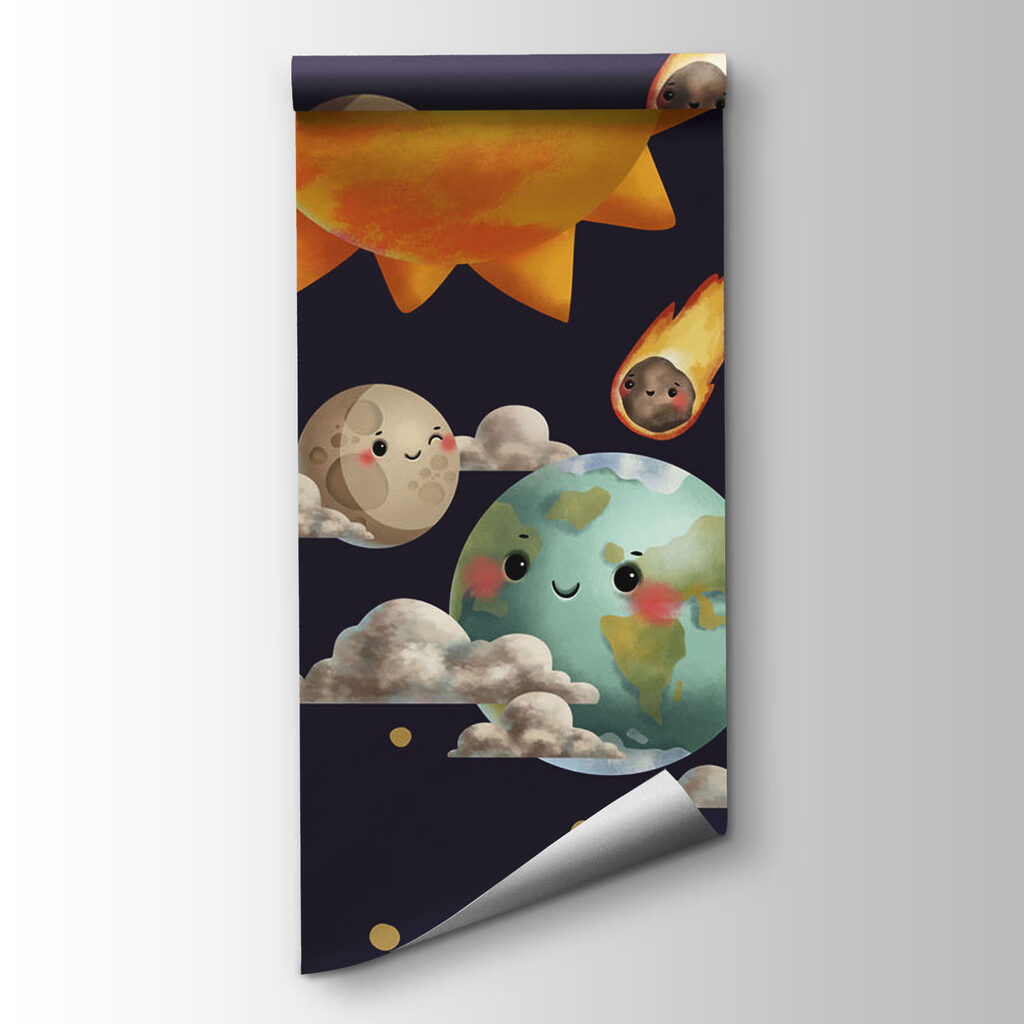 Sol e planetas — vista do produto