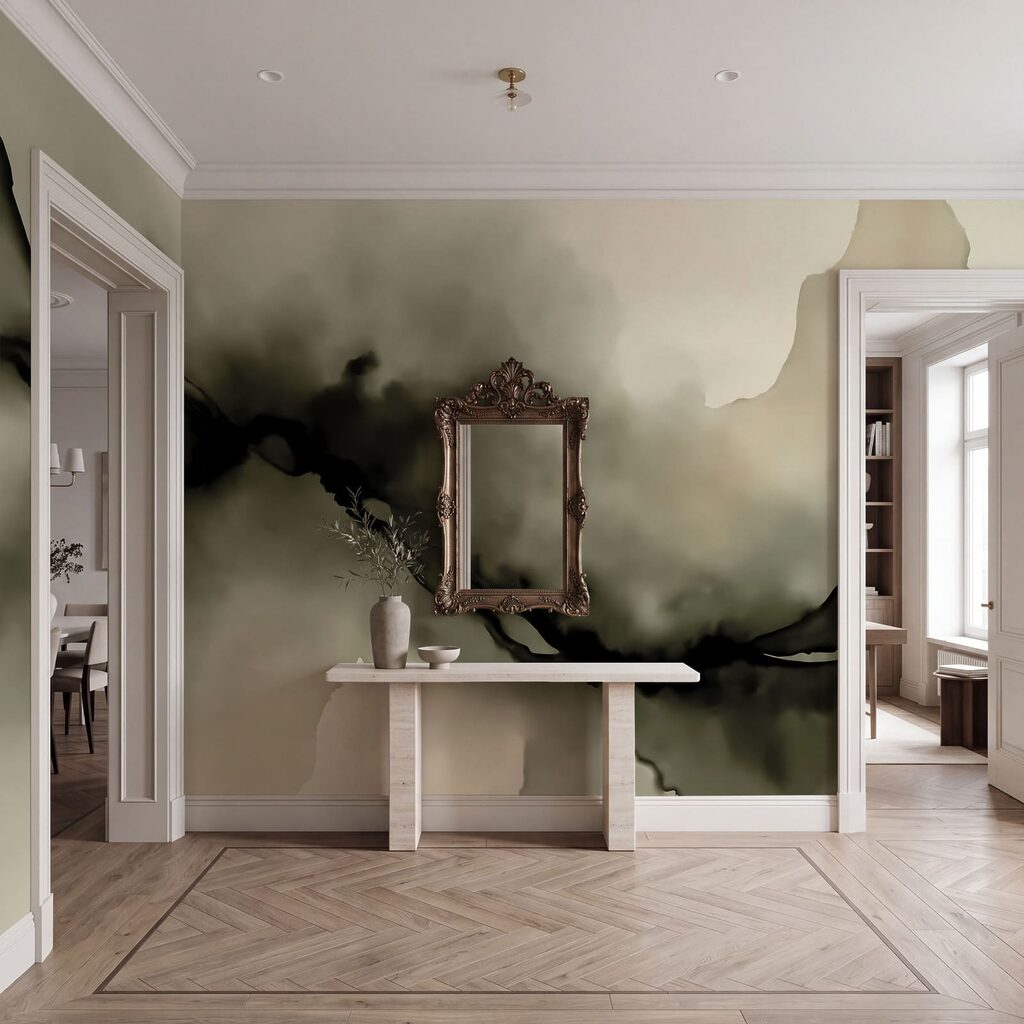 Corrente escura em aguarela — interior 3