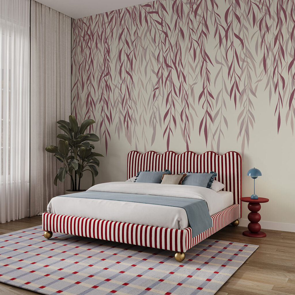 Folhas pendentes em tinta — interior 1
