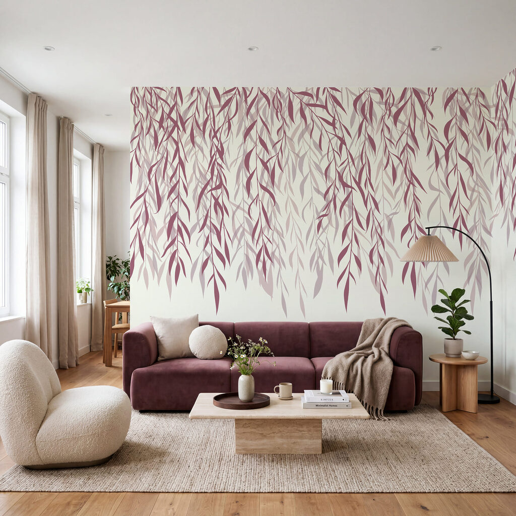Folhas pendentes em tinta — interior 2