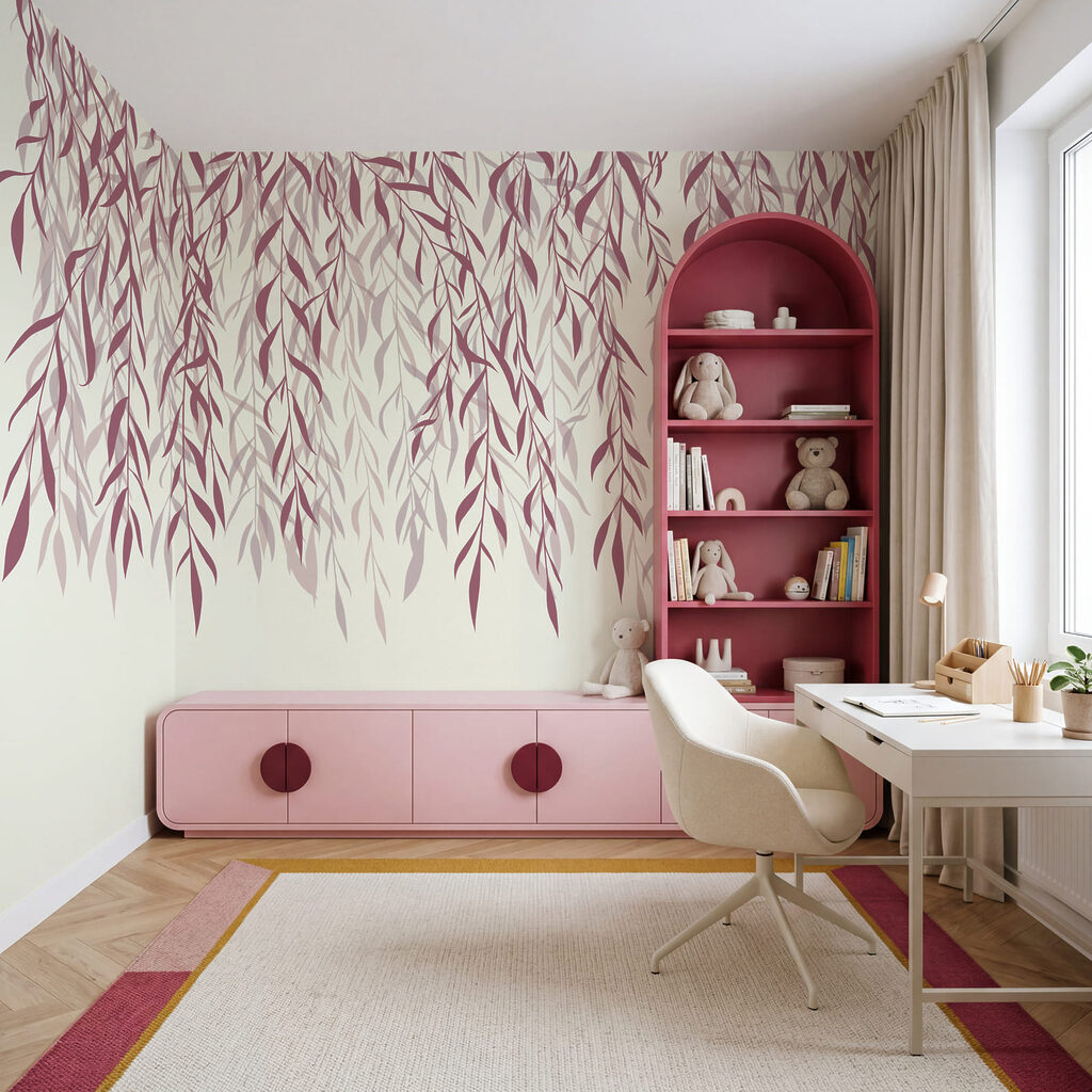 Folhas pendentes em tinta — interior 3