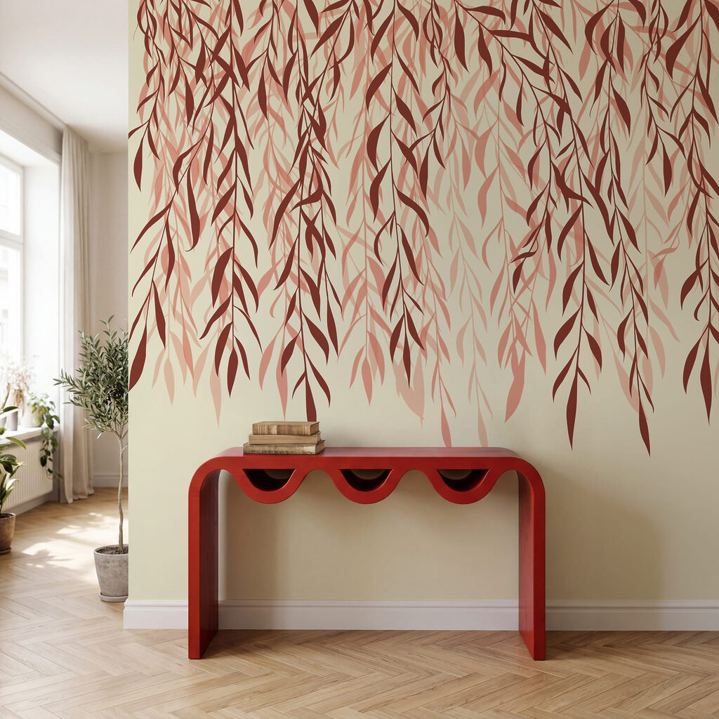 Folhas pendentes em tinta — interior 2