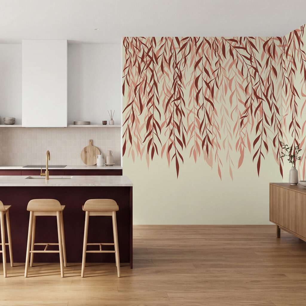 Folhas pendentes em tinta — interior 3