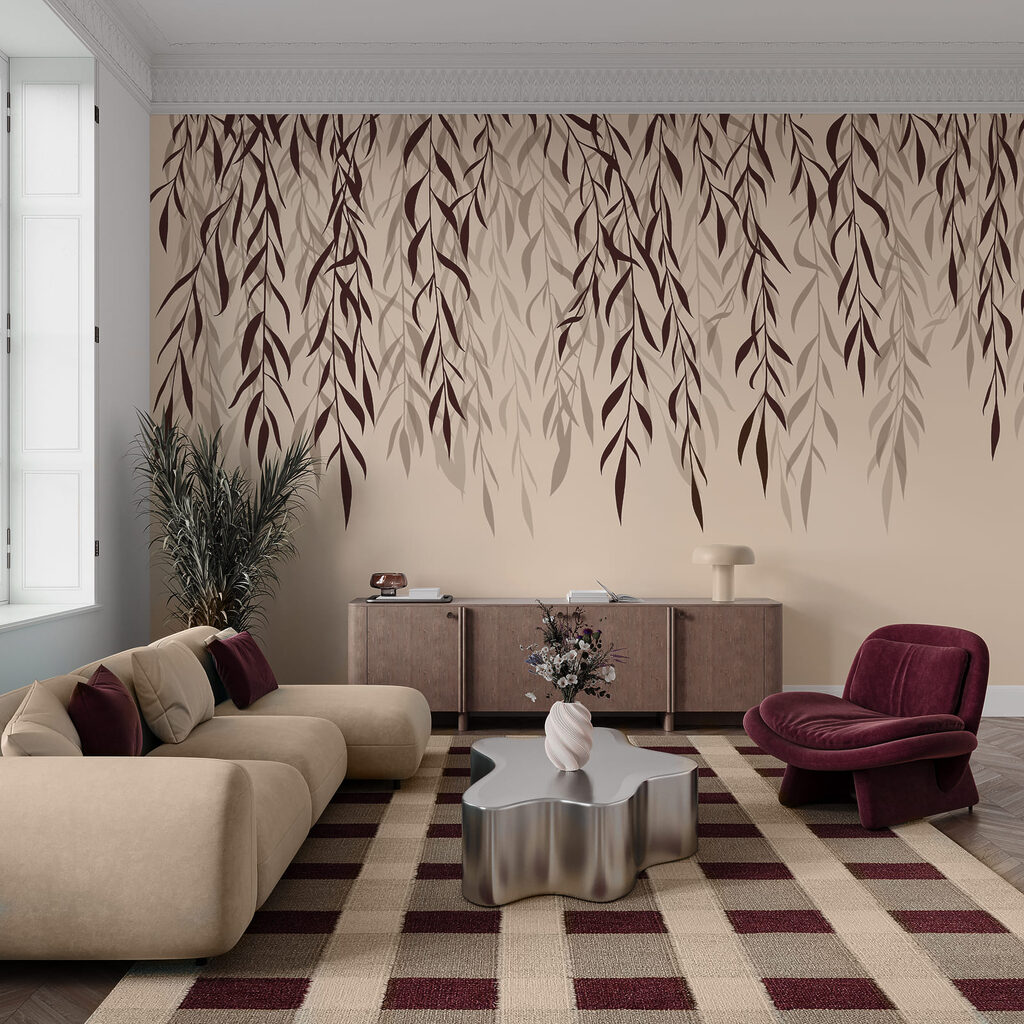 Folhas pendentes em tinta — interior 2