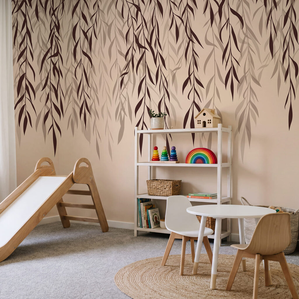 Folhas pendentes em tinta — interior 3