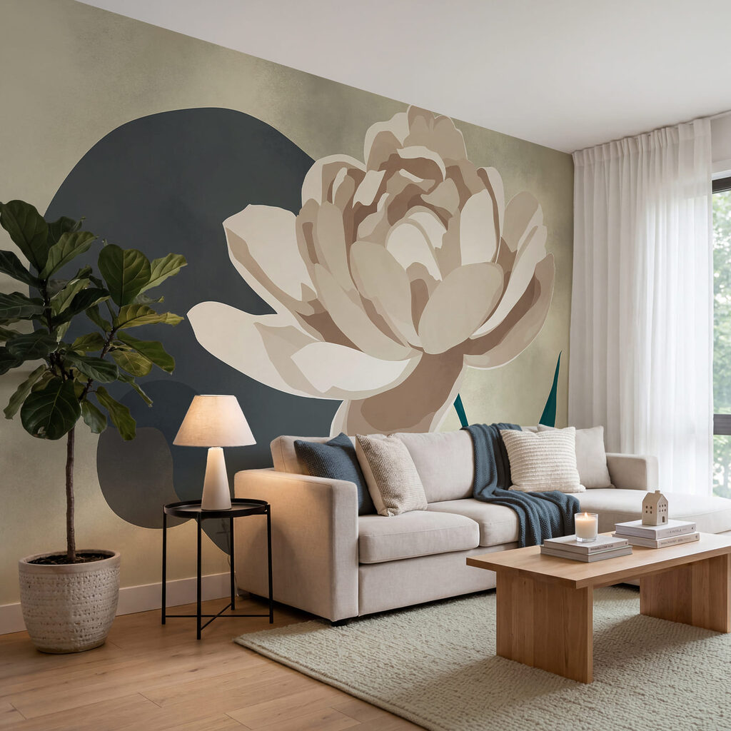 Flor sobre cor — interior 1