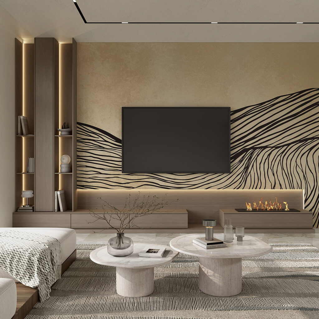 Colinas de traços longos — interior 1