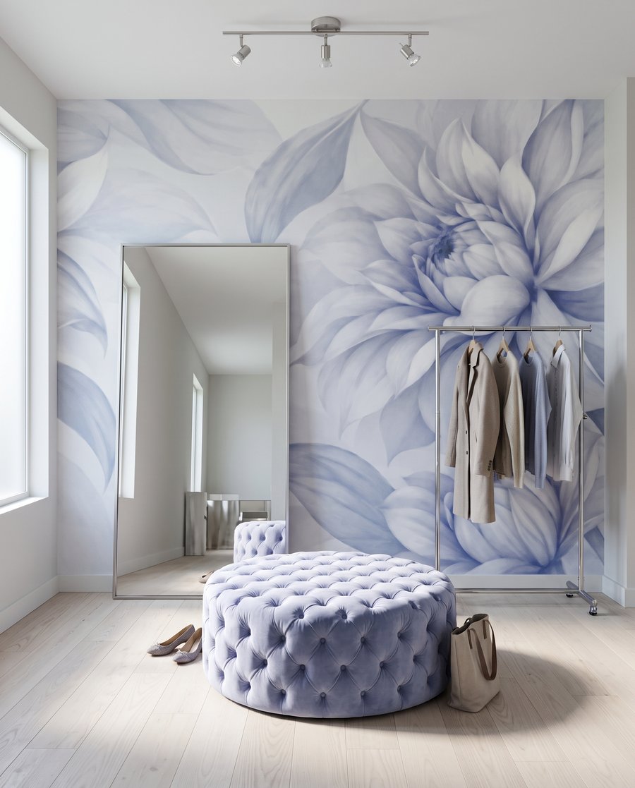 Flores grandes nas margens — interior 1