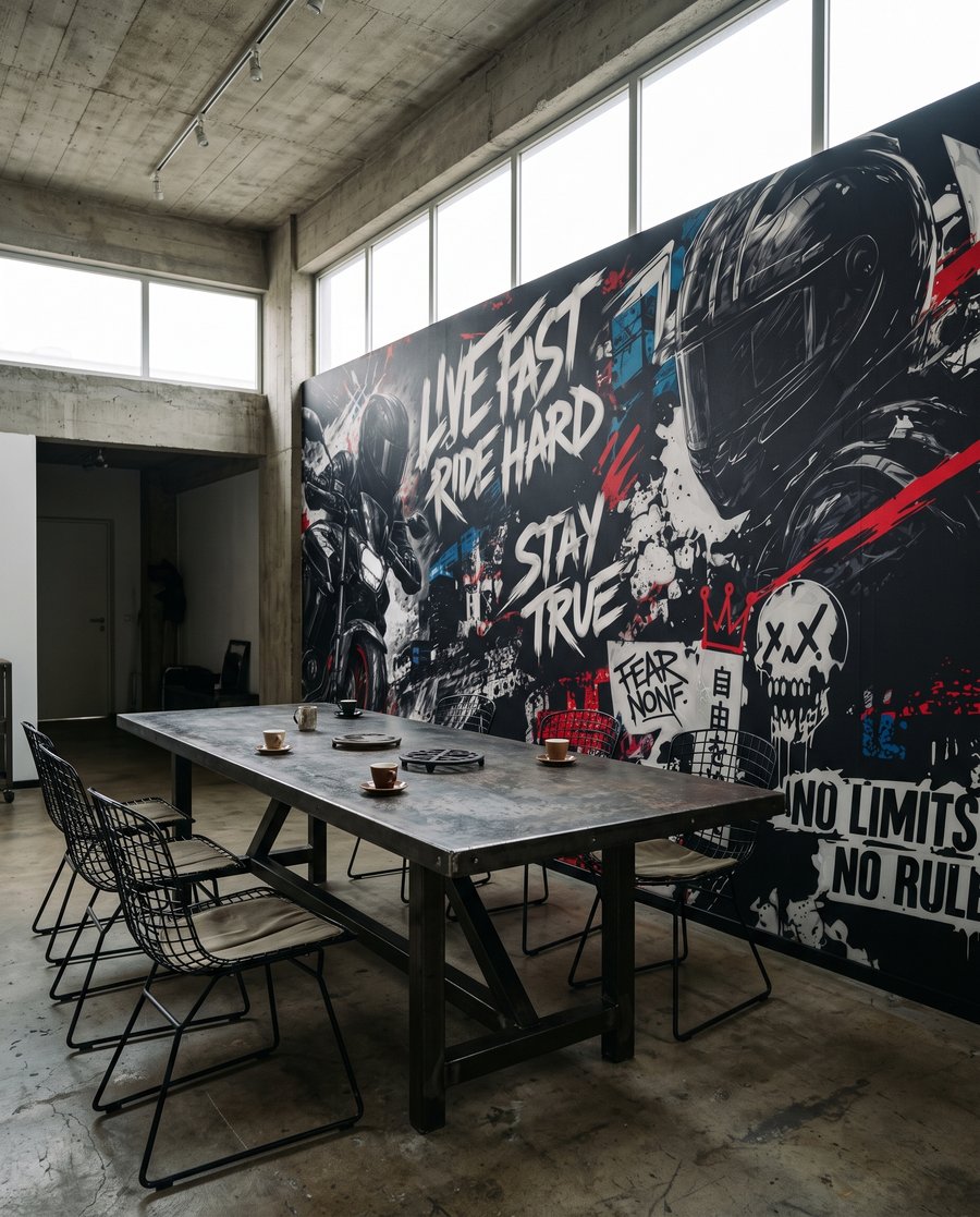 Motas e graffiti — interior 4