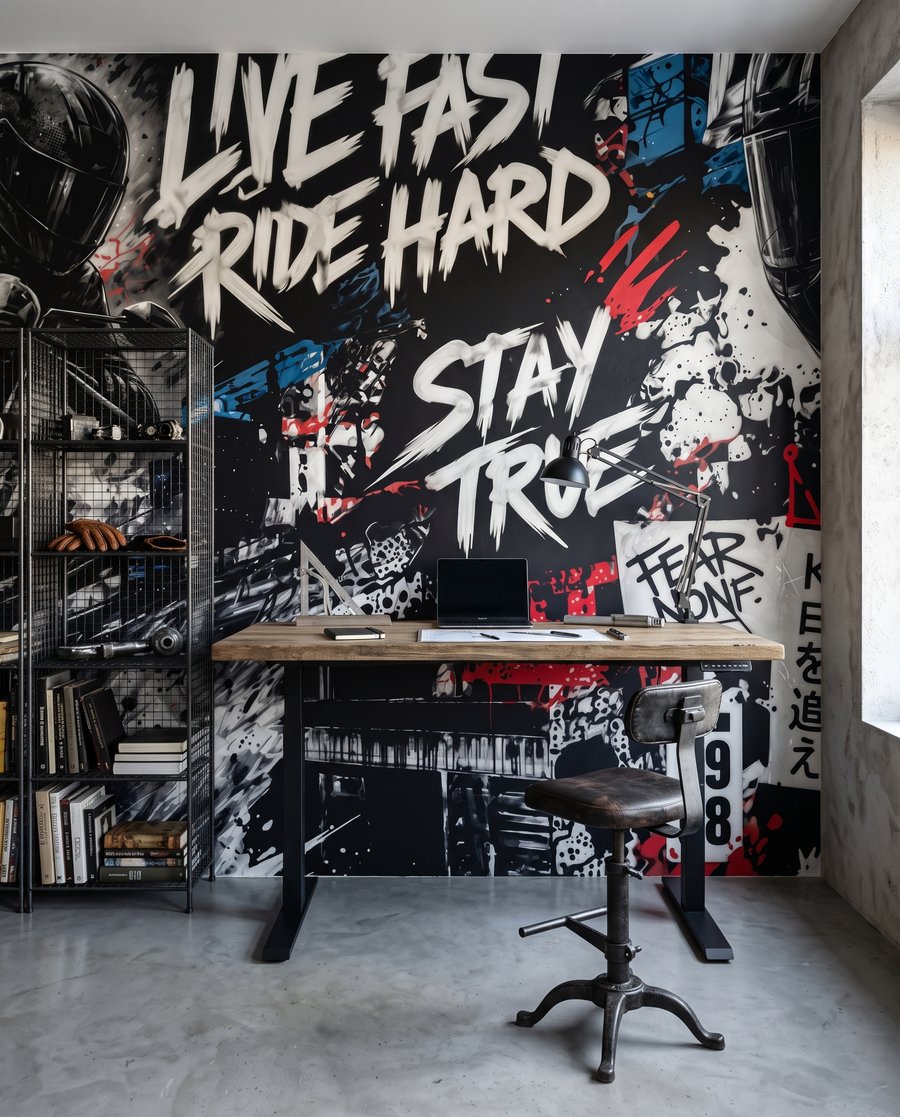 Motas e graffiti — interior 5