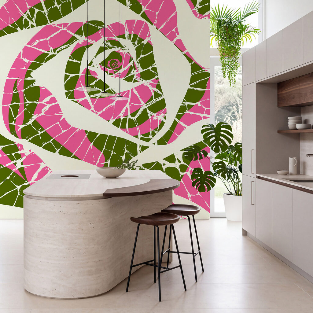 Rosa em mosaico — interior 1