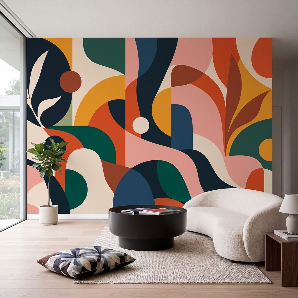 Faixas coloridas e ramos — interior 2