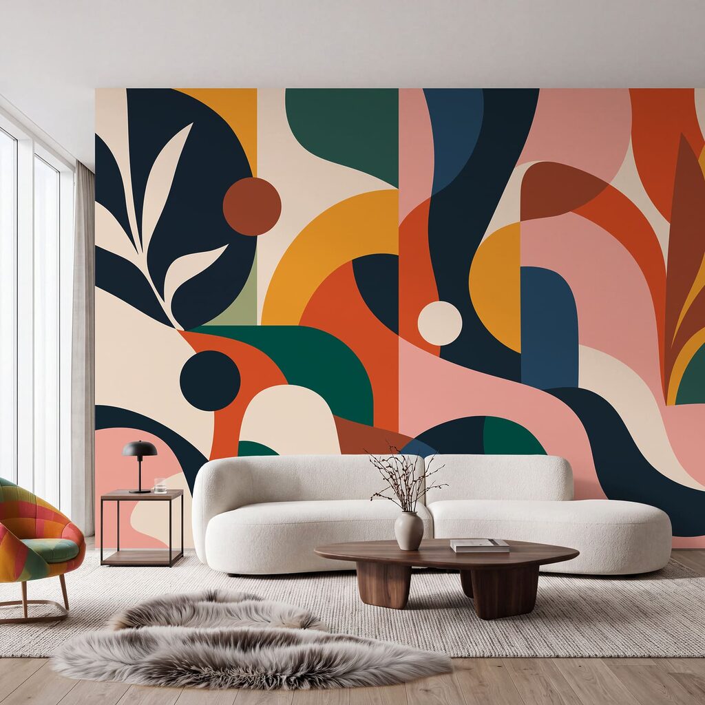 Faixas coloridas e ramos — interior 3