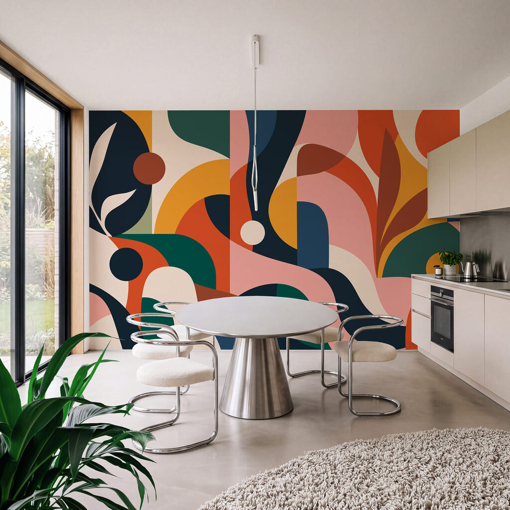 Faixas coloridas e ramos — interior 4