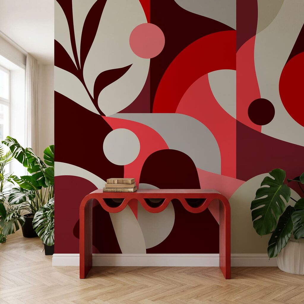 Faixas coloridas e ramos — interior 2