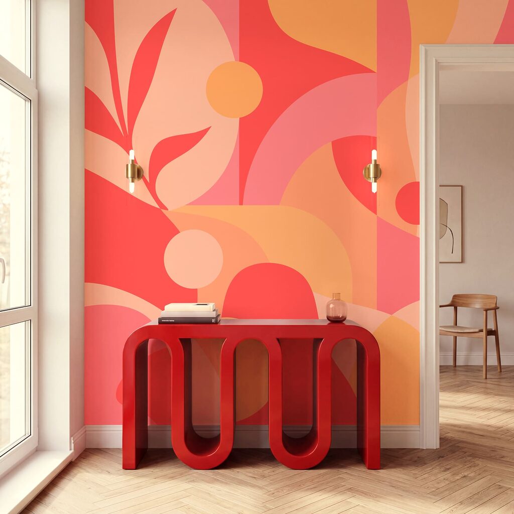 Faixas coloridas e ramos — interior 2