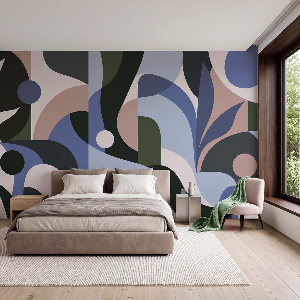 Faixas coloridas e ramos — interior 2